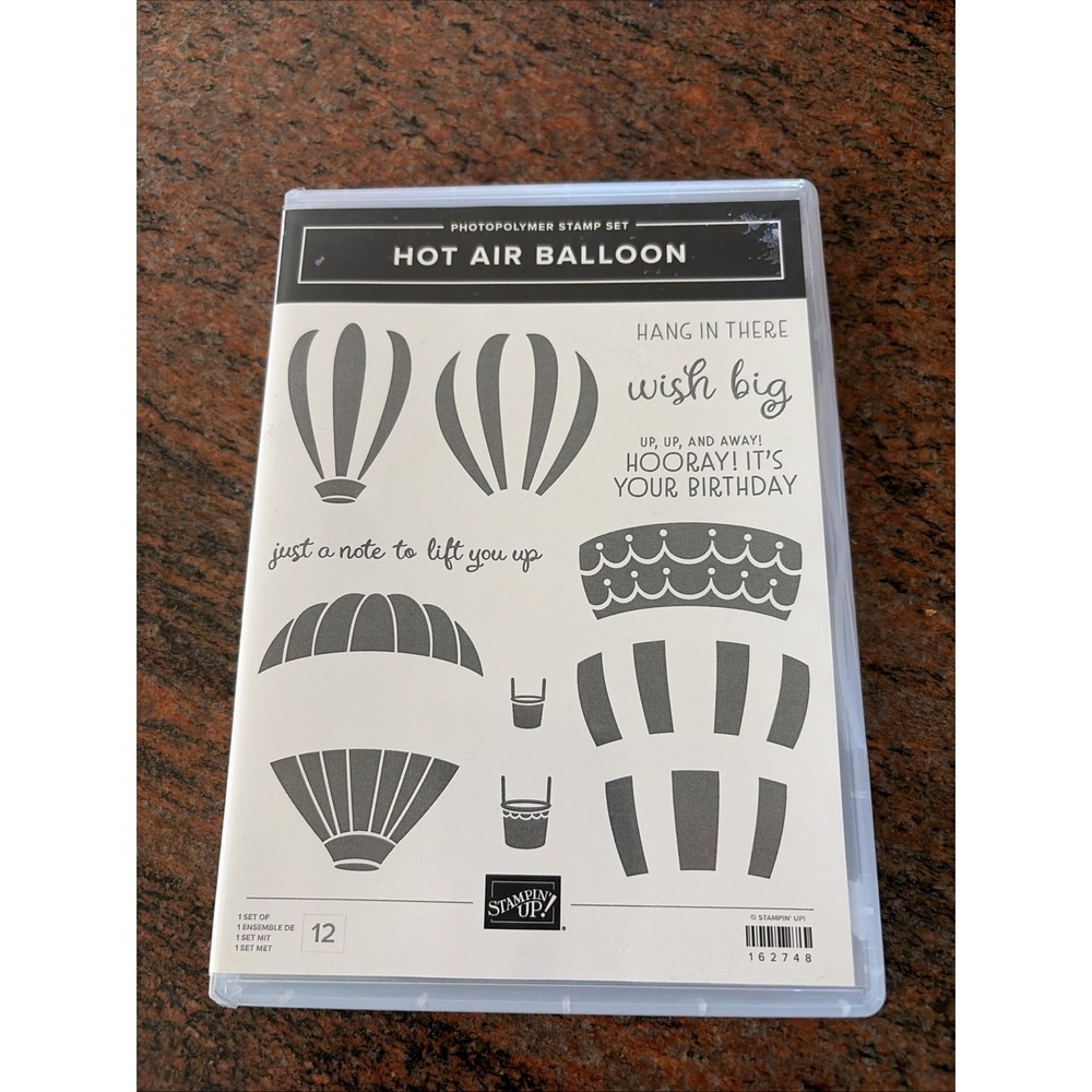 Stampin' Up!  HOT AIR BALLOON  12  Stamps Set Photopolymer Hang In There Lift